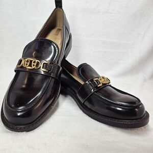 Sam Edelman Black Loafers with Gold Detail